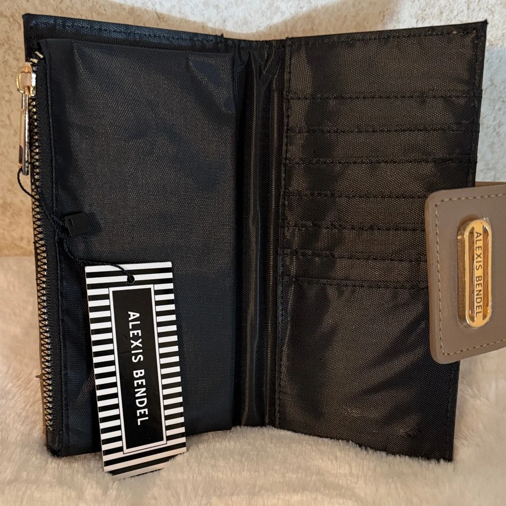 Alexis Bendel Taupe Studded Wallet